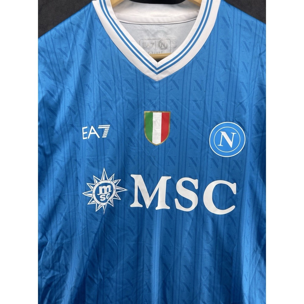 EA7 Napoli De Bruyne #11 Home Jersey Men's XL Giorgio Armani Design Certilogo - Picture 4 of 10